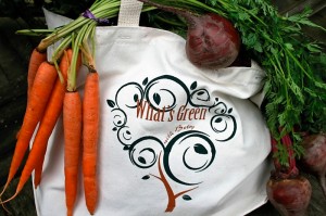 Green wtih Betsy Market Bag